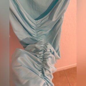 Mini Dress/Ruched/Light Blue